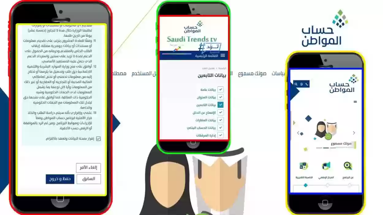 خطوات تحديث بيانات العائلة في حساب المواطن