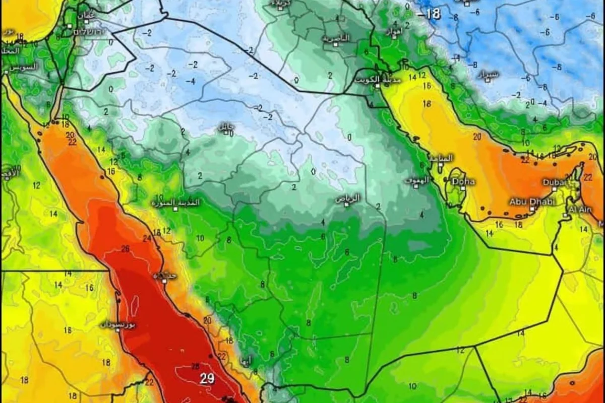 خريطة السعودية والخليج 